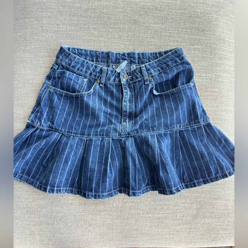 Chic Blue Denim Mini Skirt